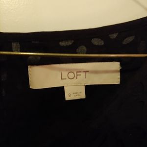 Loft Black Eyelet Dress, size 8